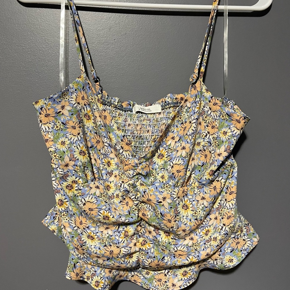 Active USA Floral Print Women's Top